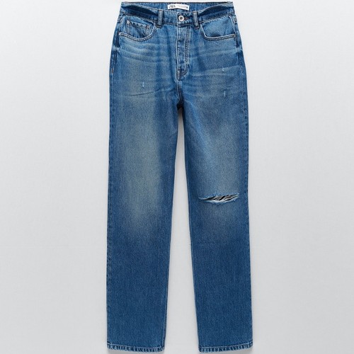 New zara rise straight leg - new,