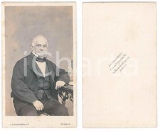 1870 ca TORINO Uomo seduto alla scrivania - Ritratto *Foto A. VIALARDI CDV