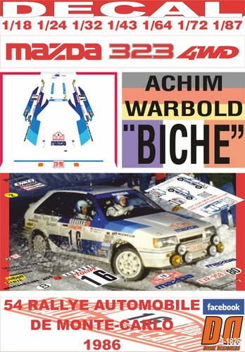 Decal mazda 323 4wd - decal,