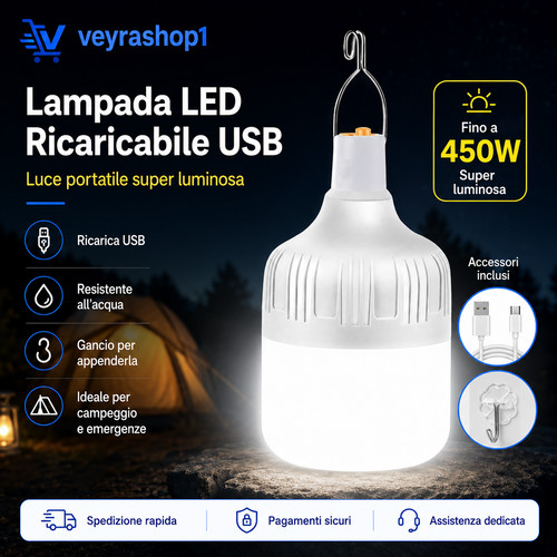 Lampada campeggio led - lampada, da