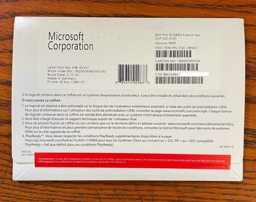 Microsoft windows french - microsoft, 10