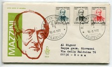 Italia FDC Veneto 1972 Mazzini viaggiato Racc. per Italia 1007