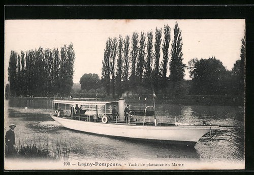 Cpa lagny pomponne - yacht, de