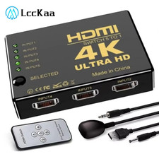 Switch HDMI 5x1 4K con Telecomando IR, 5 Ingressi 1 Uscita per TV/PC/Console