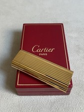 ACCENDINO CARTIER LIGHTER WORKING FUNZIONANTE PLACCATO ORO WITH BOX FROM 90s
