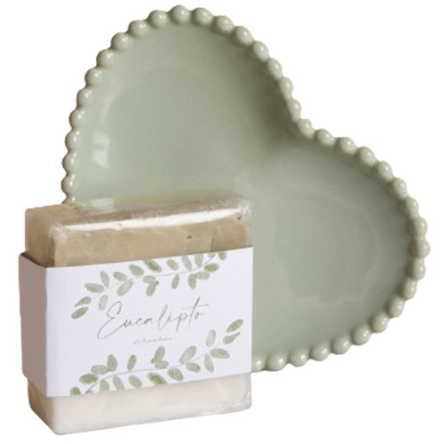 Set piattino cuore verde - , +