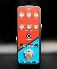 Valeton Coral Amp Amplificatore Modellismo Mini Preamp Effetti Chitarra Pedale con Scatola