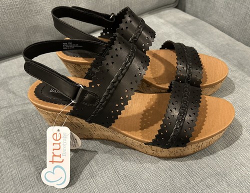 Sandali donna neri con zeppa