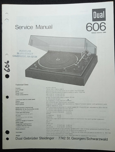 Doppio giradischi 606 manuale - doppio,
