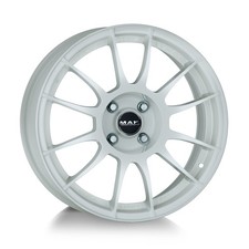 4 cerchi in lega NAD MAK XLR 7x16 4x100 ET 40 GLOSS WHITE per OPEL RENAULT