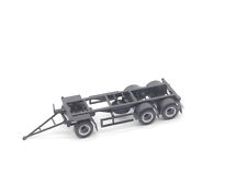 Rimorchio container 1:87 EM1224 3 assi nero trasformazione Herpa autocostruzione