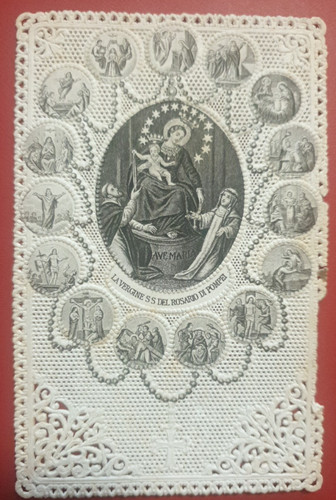 Santino holy card - santino, madonna