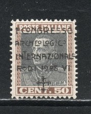 RRC 1928 Colonie Egeo Rodi 50c con soprastampa I convegno Archeologico MNH