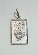 [NC] Medaglietta SEGNI ZODIACALI - PESCI - (Argento / Prod. VICENZA)