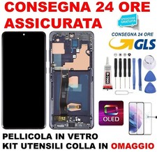 DISPLAY LCD FRAME SOFT OLED SAMSUNG GALAXY S20 ULTRA SM-G988 TOUCH SCREEN NERO