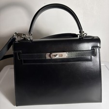 Hermes Scatola Autentica Kelly 28 Nero PHW