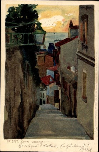 Cartolina artistica trieste - cartolina,