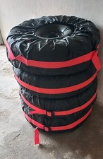 4 CUSTODIE PER PNEUMATICI GOMME, CERCHI DA 13" A 18"  usati una stagione