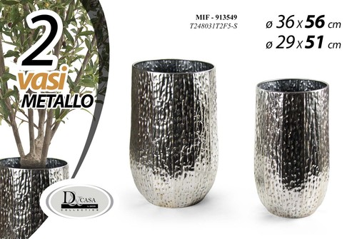 Vasi cachepot metallo porta - 2,