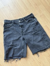 Bermuda donna H&M neri denim larghi US 4 / EU 36