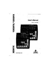 Manuale In Multilingue del mixer Behringer Xenyx 1002Fx 1202Fx