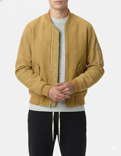 Bomber pelle scamosciata moto