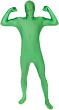 Costume vestito fantasia adulto MSUIT Morphsuit verde seconda pelle giorno di San Patrizio