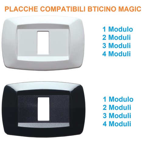 Placca bianca nera - bianca,