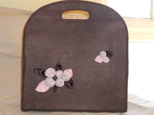 Borsa feltro marrone - borsa,