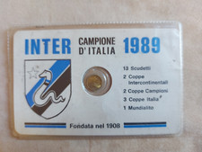 TESSERA INTER SCUDETTO 1989 CON MONETINA  ANNI '80 (3454)
