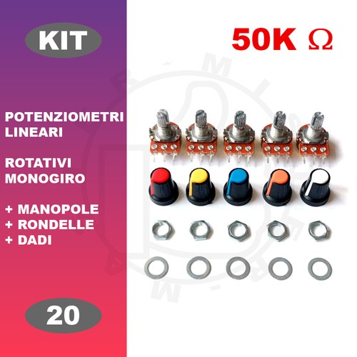 Potenziometro 50k ohm lineare - potenziometro,