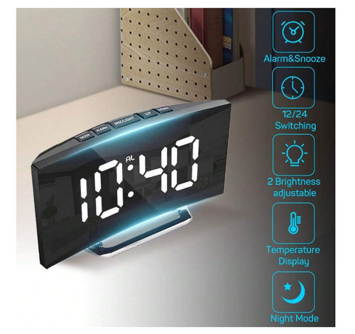 Digital alarm clock - alarm, clock,