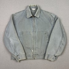 Vero anni ' 50 Penneys BIG MAC giacca da lavoro Vintage taglia 44 grigio cotone invecchiato USA