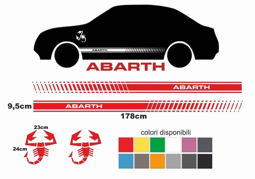 Adesivi strisce abarth - adesivi,