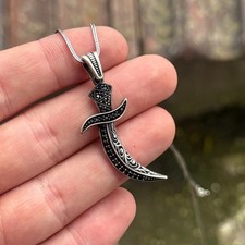 Collana spada uomo in argento