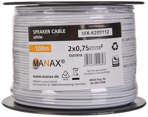 Sc2075 speaker cable 2x0 - sc2075,