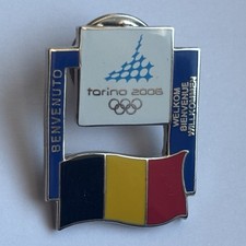 Spilla Olimpiadi Torino 2006 - Belgium Flag