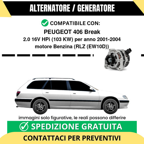 Alternatore peugeot 406 - alternatore, break