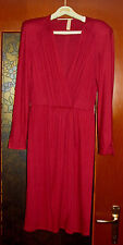 Vestito da cerimonia donna, colore rosso porpora / vinaccia - taglia 42 seta/cac