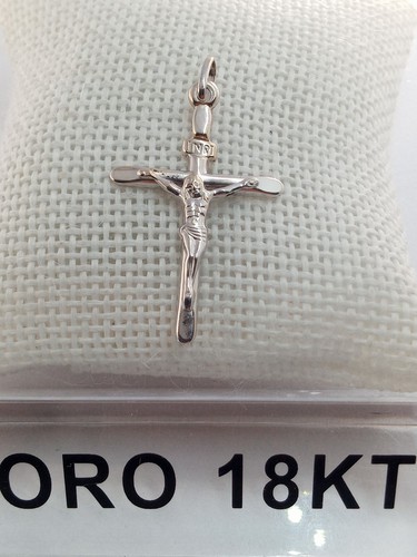 Croce oro bianco 750 - 18, kt