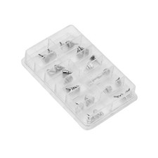 Assortimento Pulsanti Orologio Acciaio Inox 24pz Orologiaio Kit Riparazione B