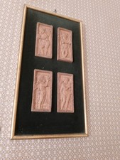 Quadretto In Legno Con 4 Riproduzioni Di Putti