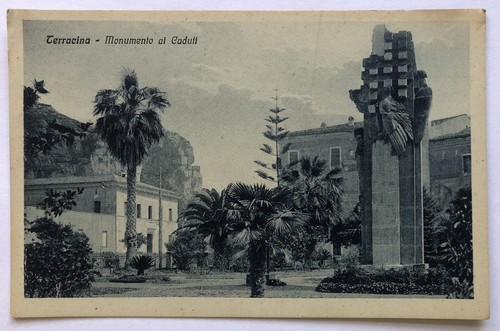 Cartolina terracina monumento - terracina,