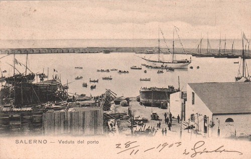 Salerno veduta del porto - veduta,