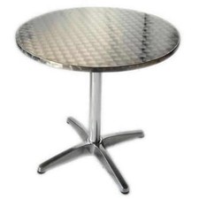 TAVOLO ALLUMINIO TONDO top 60 impermeabile/piede standard CASA BAR RISTORANTE  