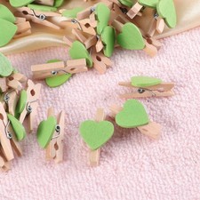 50pcs Love Clip in Legno