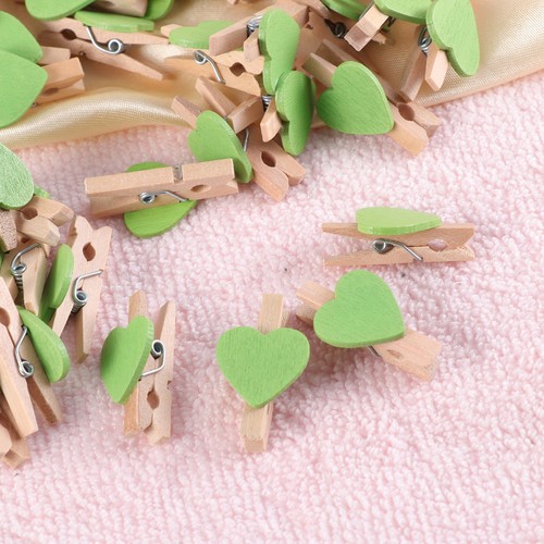 50pcs love clip legno - clip,