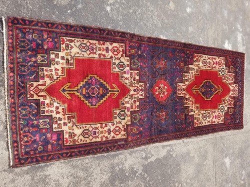 Runner multicolore lana