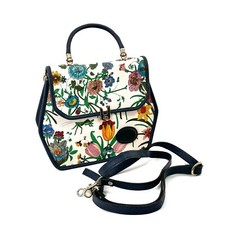 Borsa vintage Gucci Flora PVC 2 in 1 borsa a mano borsa a tracolla PVC autentica 0476