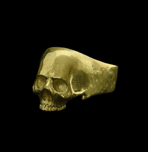 Anello teschio oro giallo - , 14